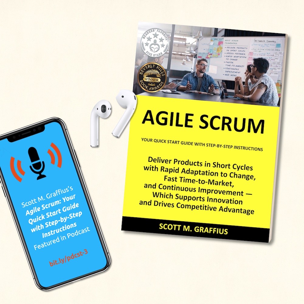 agile-scrum-paperback-with-iphone-and-earbugs-for-podcast---vg-lr-squashed